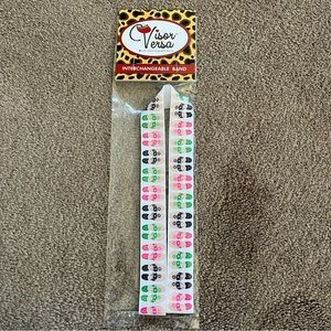 NWT Visor Versa Multicolored Sandal Print Interchangeable Visor Band